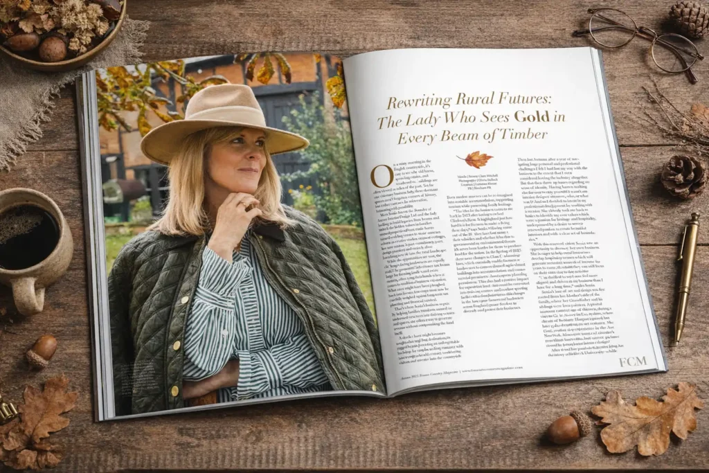 Femme Country Magazine, Autumn 2025: a double-page feature on Sonia Aucott headed